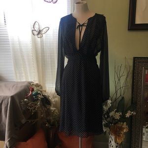 Sheer low cut cocktail dress